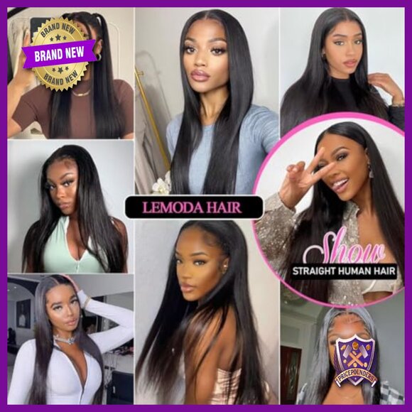 13x4 HD Lace Front Wig 20 Inch Straight Human Hair Glueless 200 Density